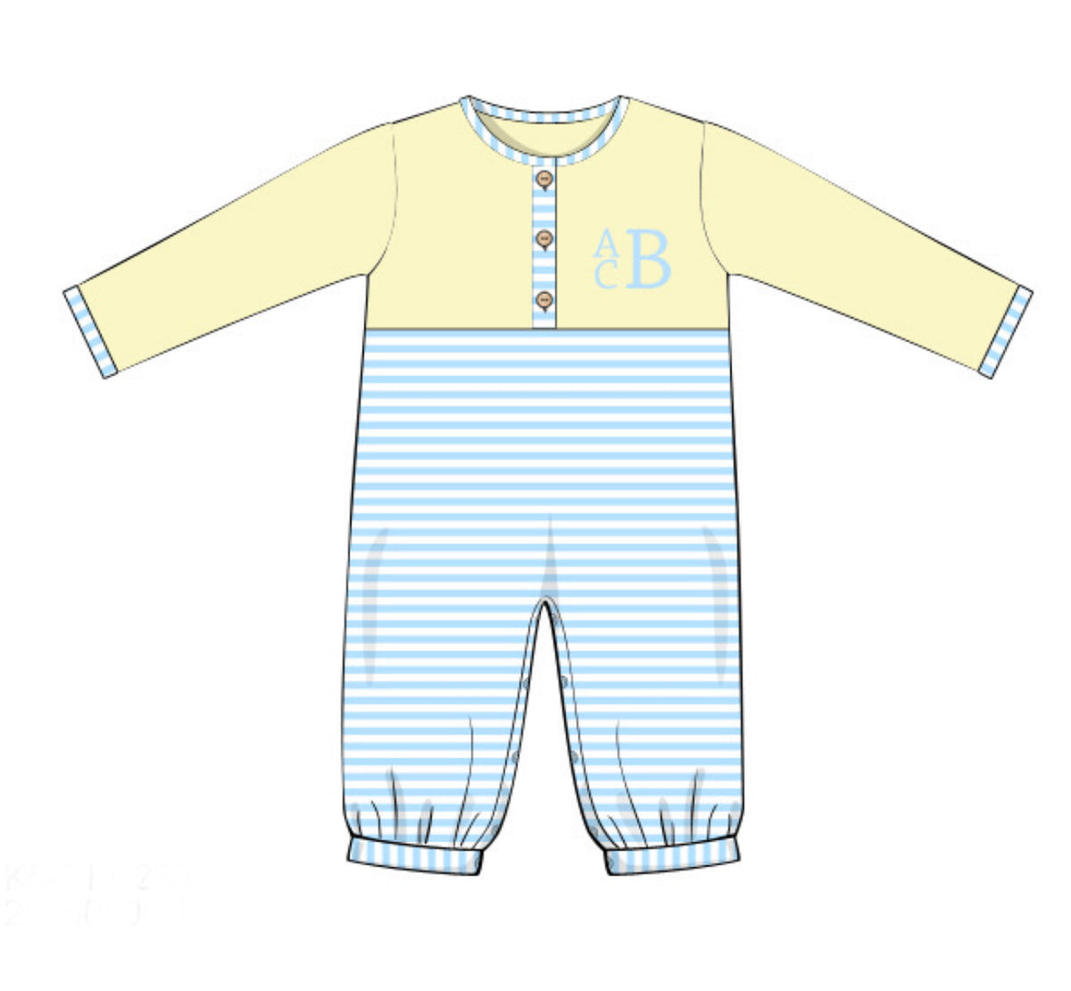 PO44 Sunshine Floral & Stripes Romper