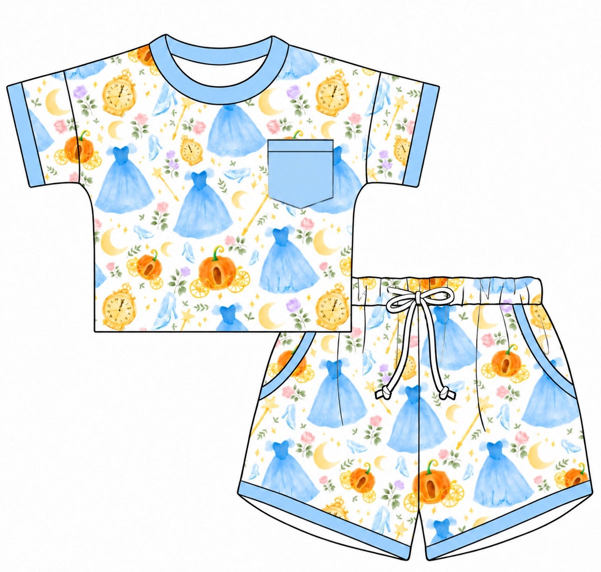 PO58 Girls Loungewear Short Set - Bippity Boppity