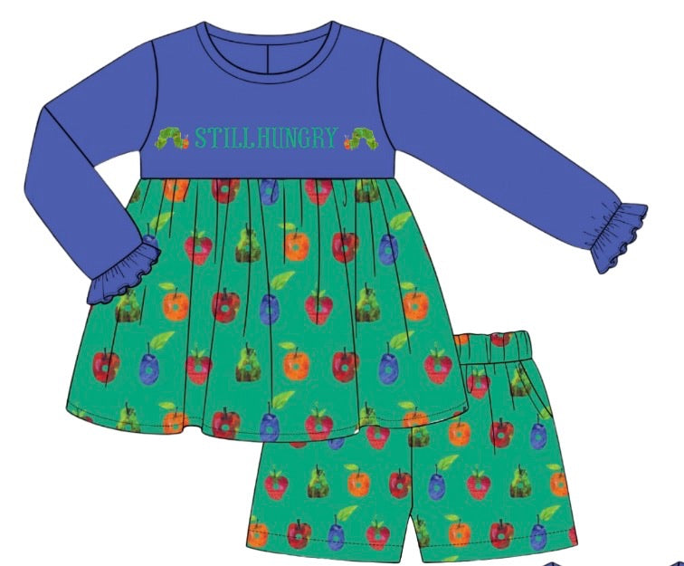 PO57 French Knot Still Hungry Girl Short Set