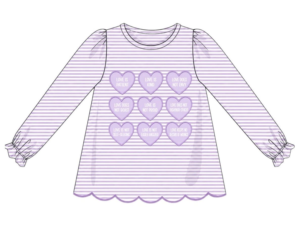 PO56 Valentine Shirts Only - Purple Hearts