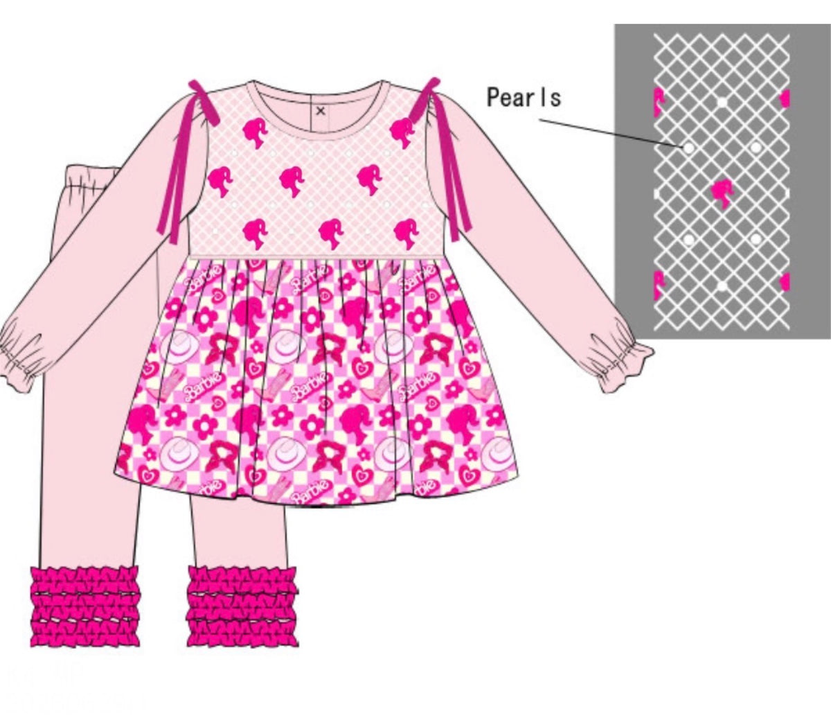 PO55 Life in Pink & The Fast Lane Legging Set