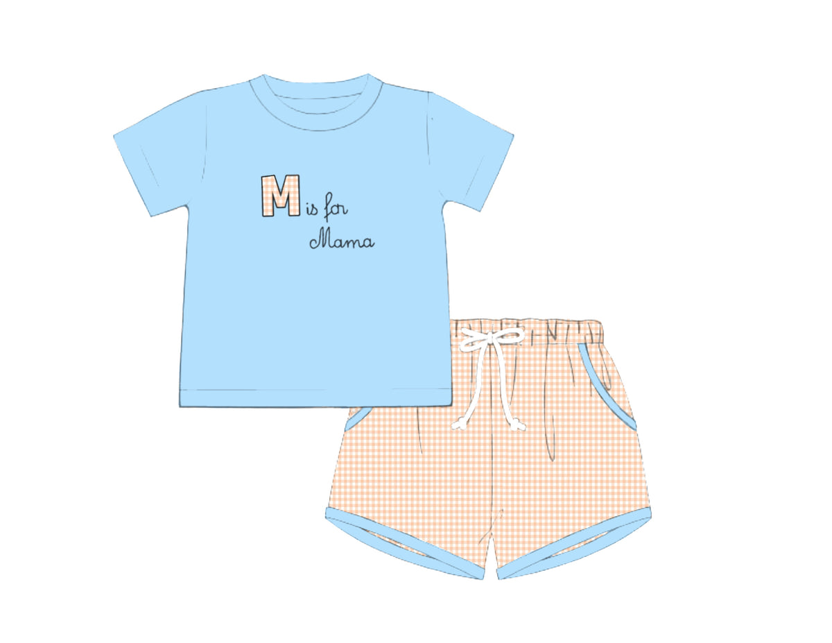 PO46 M is for Mama Boy Short Set