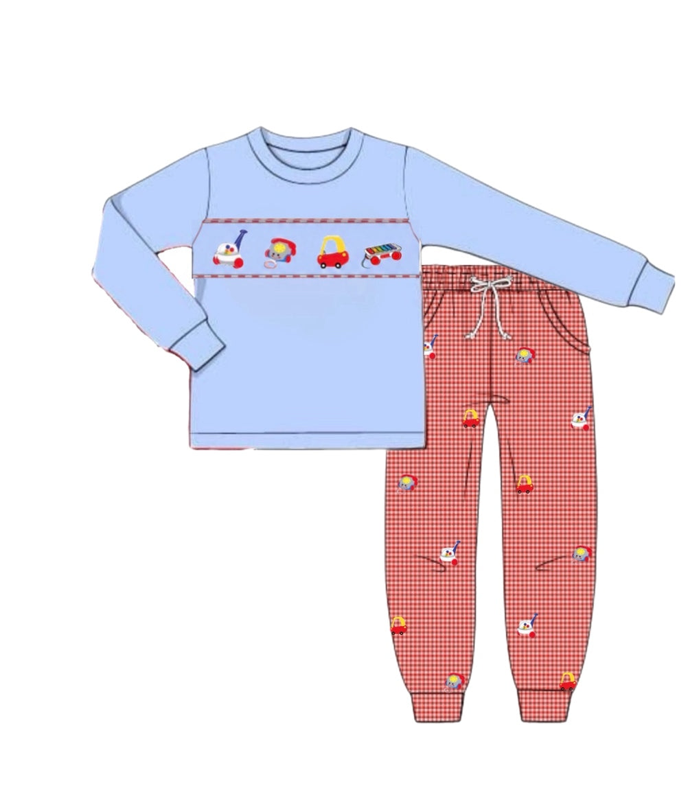 PO55 Smocked Classic Toys Boy Pant Set