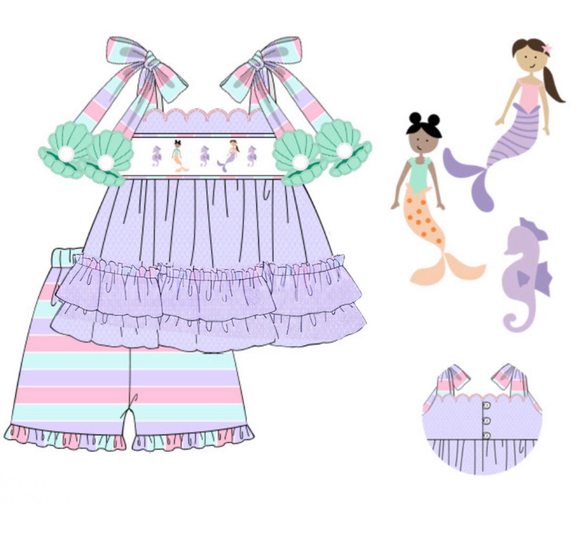 PO48 Mermaid for You Short Set