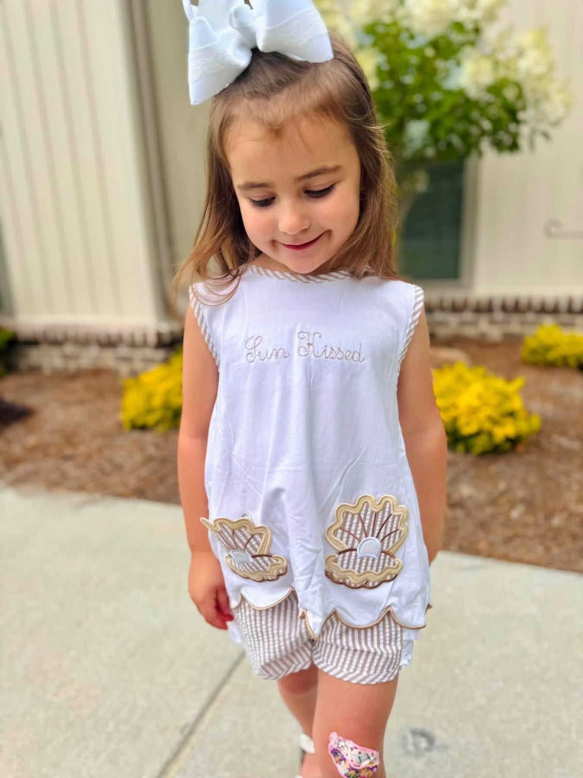 Seersucker Shells Girl Set
