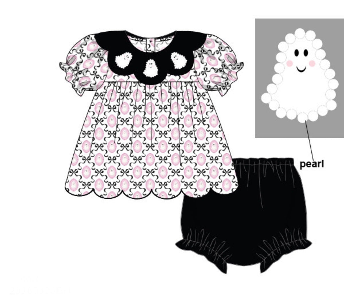 PO52 For the Girls - Pearl Ghost Bloomer Set