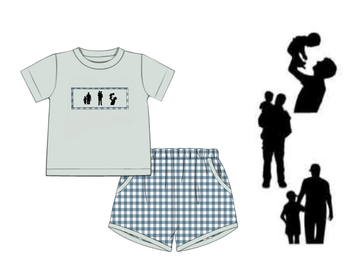 PO48 Daddy Silhouettes Boy Short Set