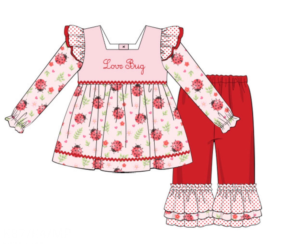 PO56 Love Bug Girl Pant Set
