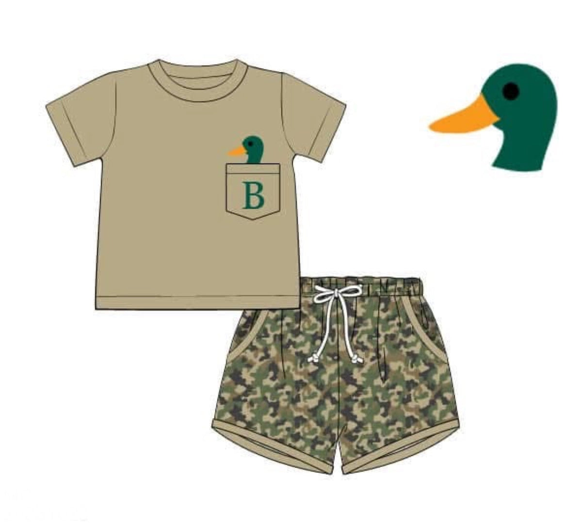 PO46 Duck Hunt Boy Short Set