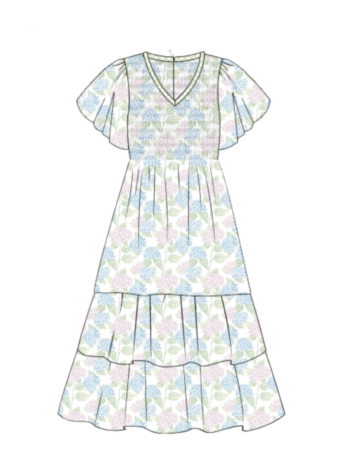 Hydrangea Adult Dress