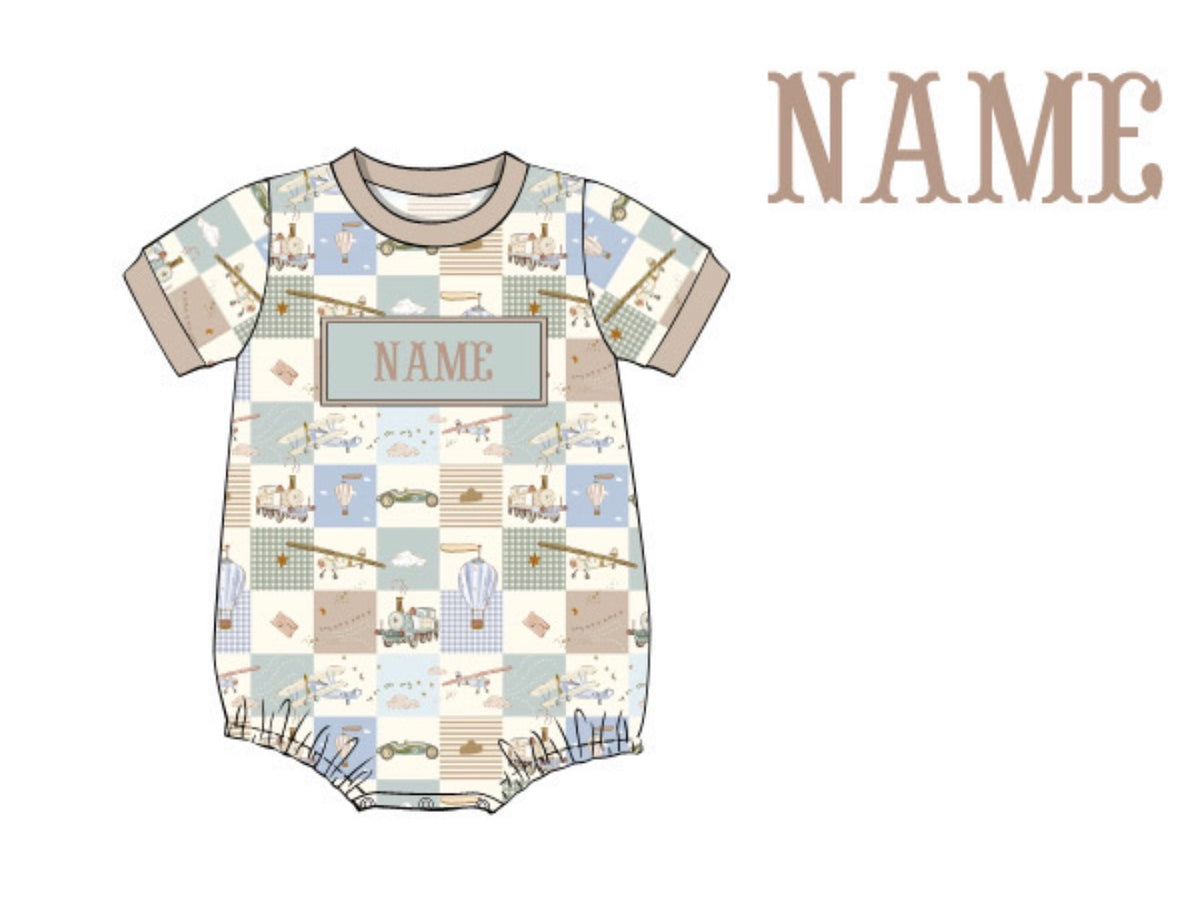 PO58 Spring Name Smocks Boy Bubble