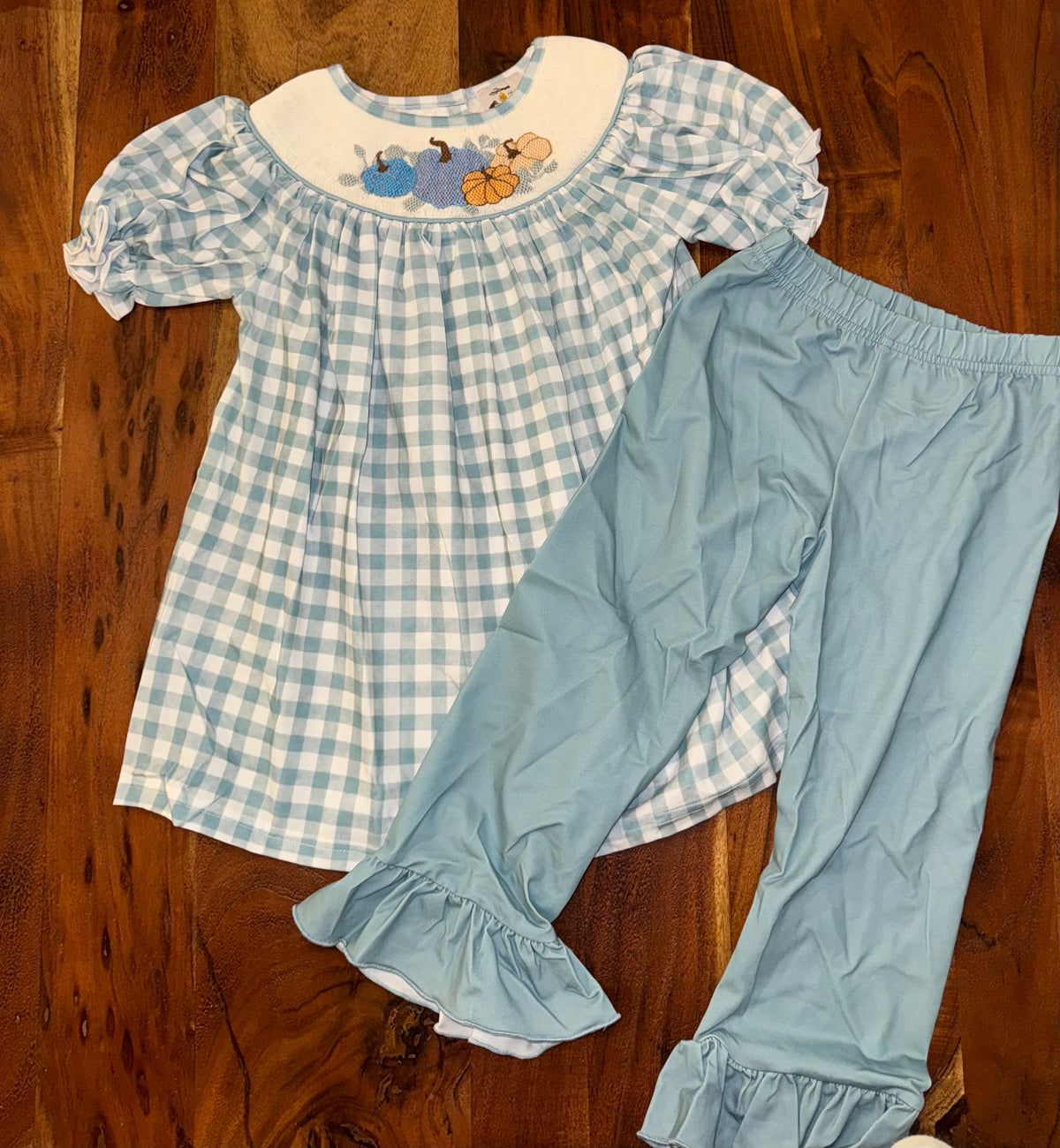 Kyndall’s Blue Pumpkins Girl Set