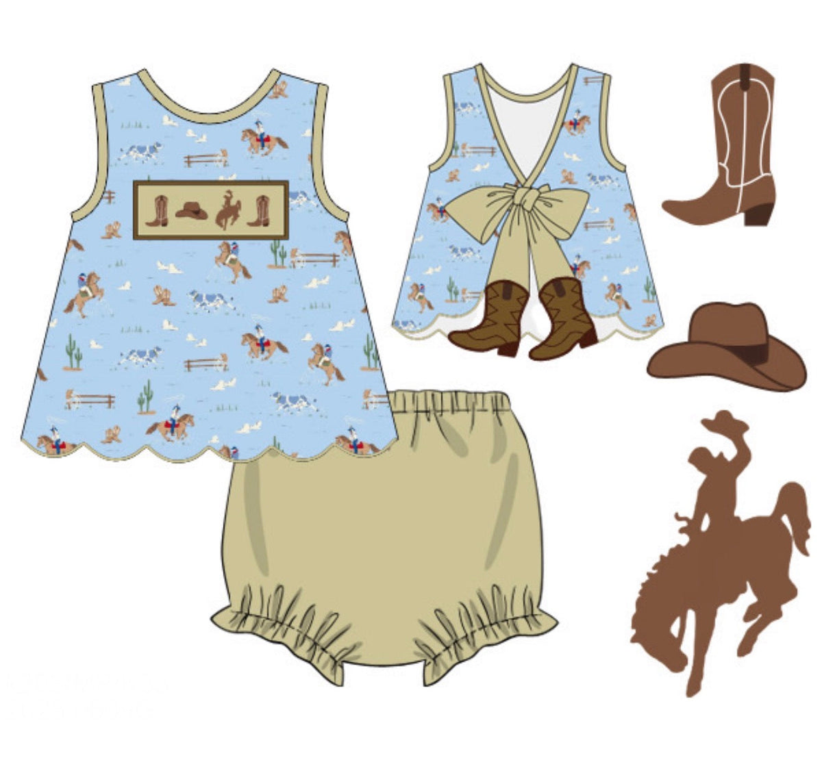 PO49 Down On The Ranch Bloomer Set