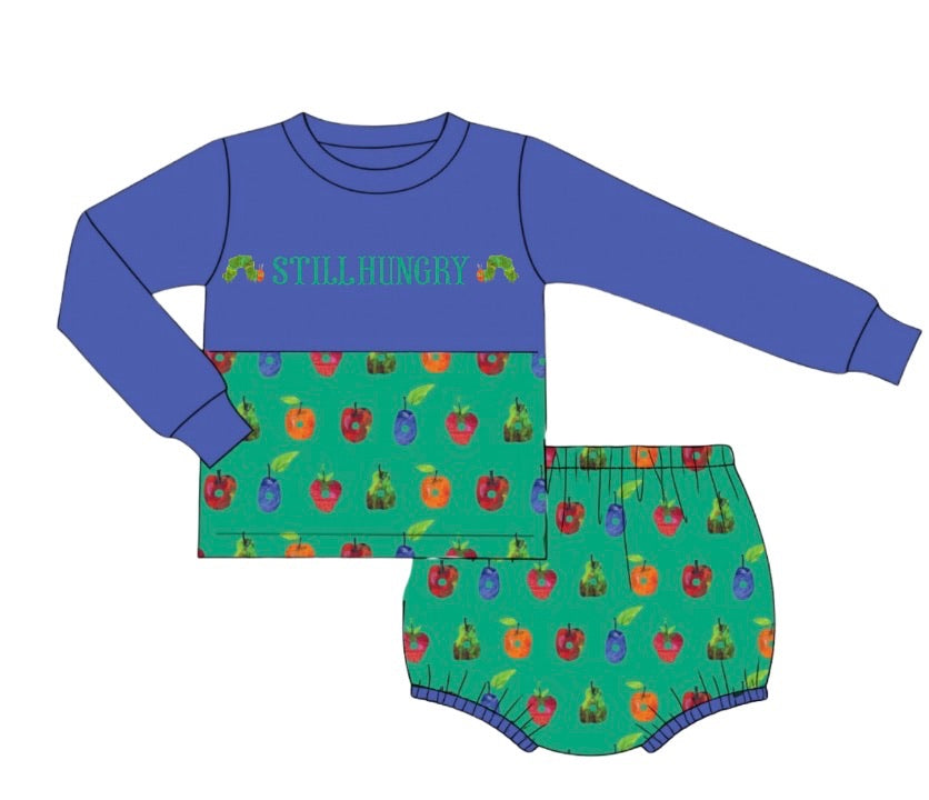 PO57 French Knot Still Hungry Diaper Set