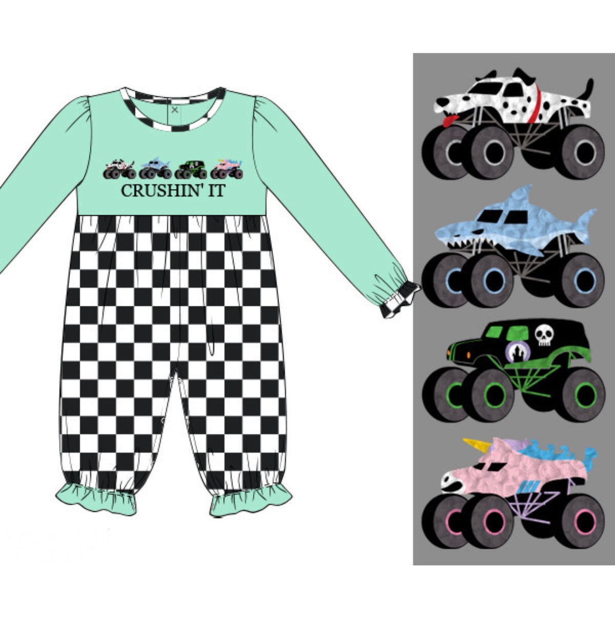 PO56 Crushin' It Girl Romper