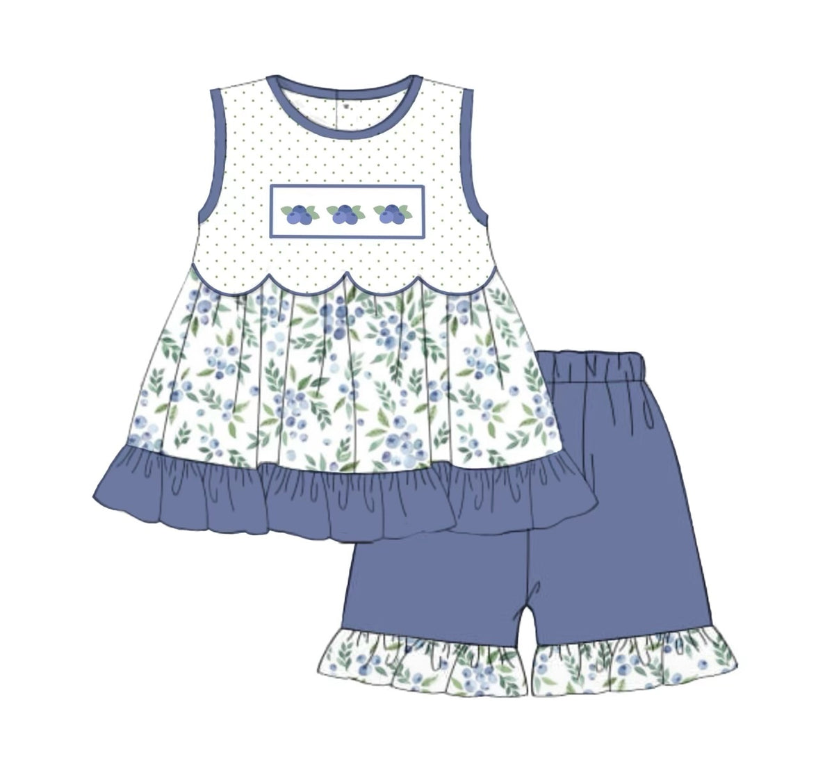 PO46 Picking Berries Girl Short Set