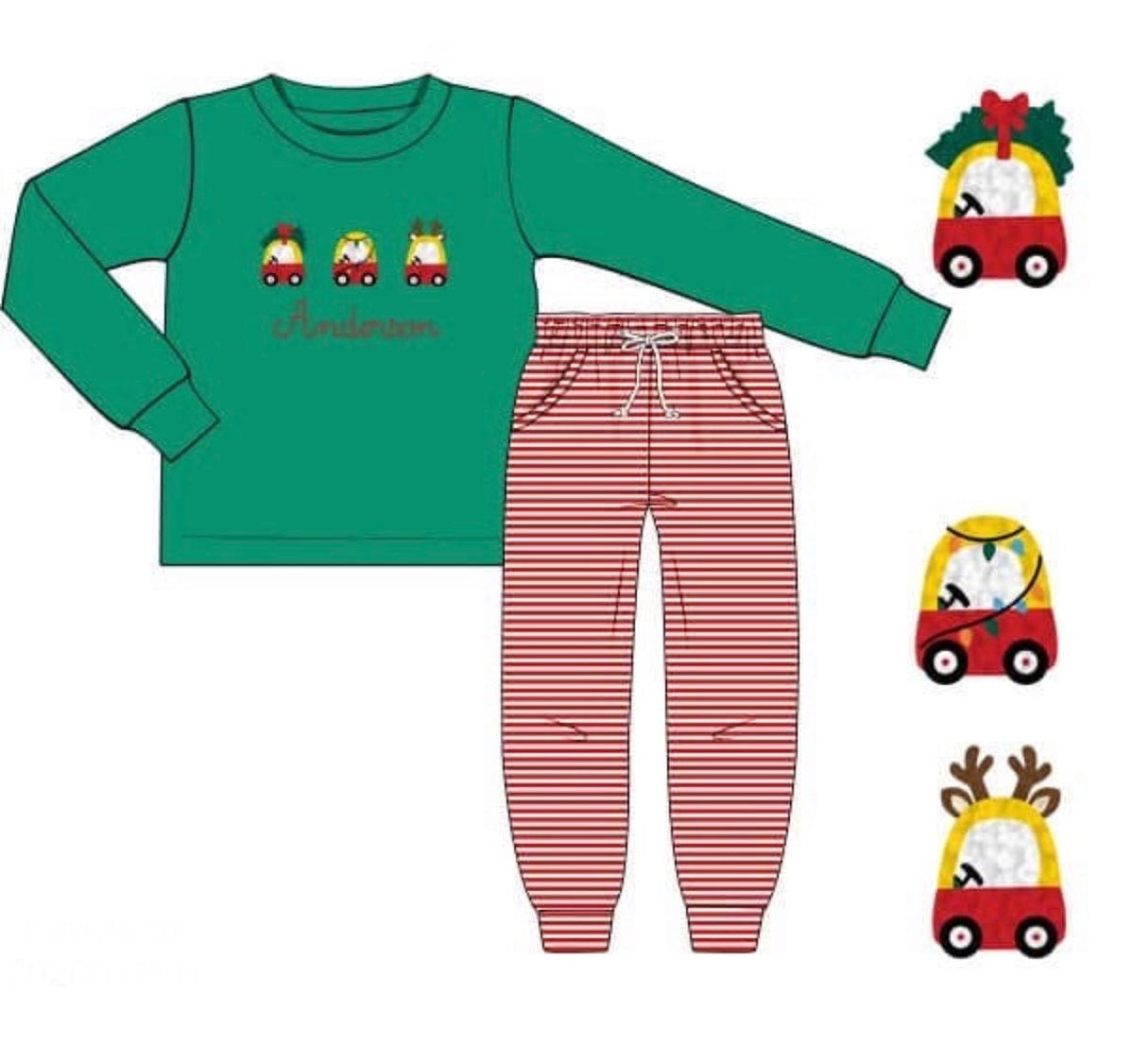 PO54 For the Boys - Christmas Coupes Jogger Set