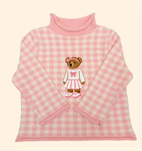 SWEATER PO: Caroline Bear Embroidered Rollneck Sweater