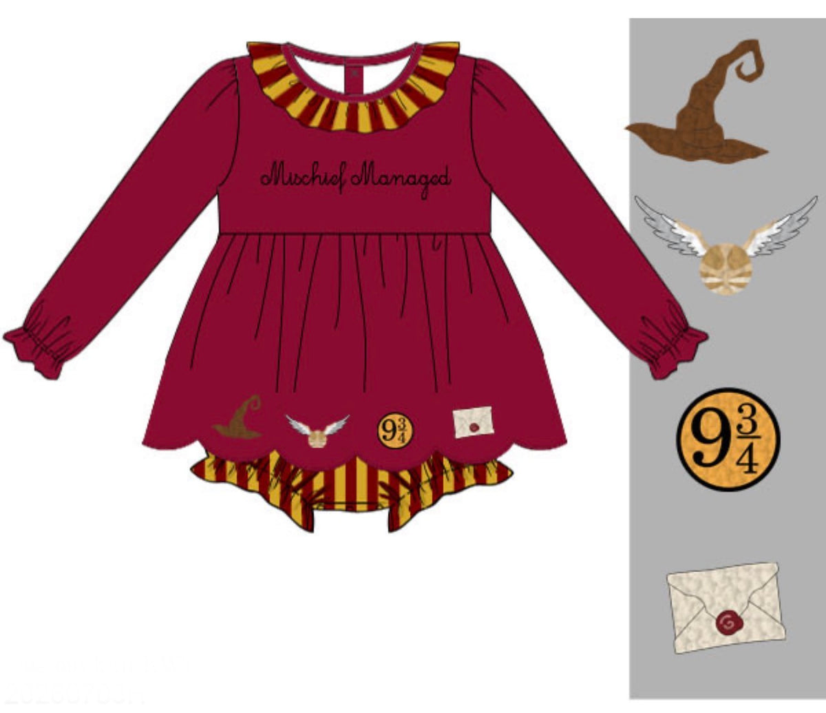 PO56 Mischief Managed Skirted Bubble