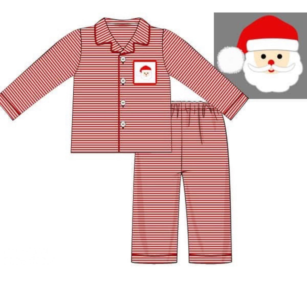 Smocked Santa Adult Set