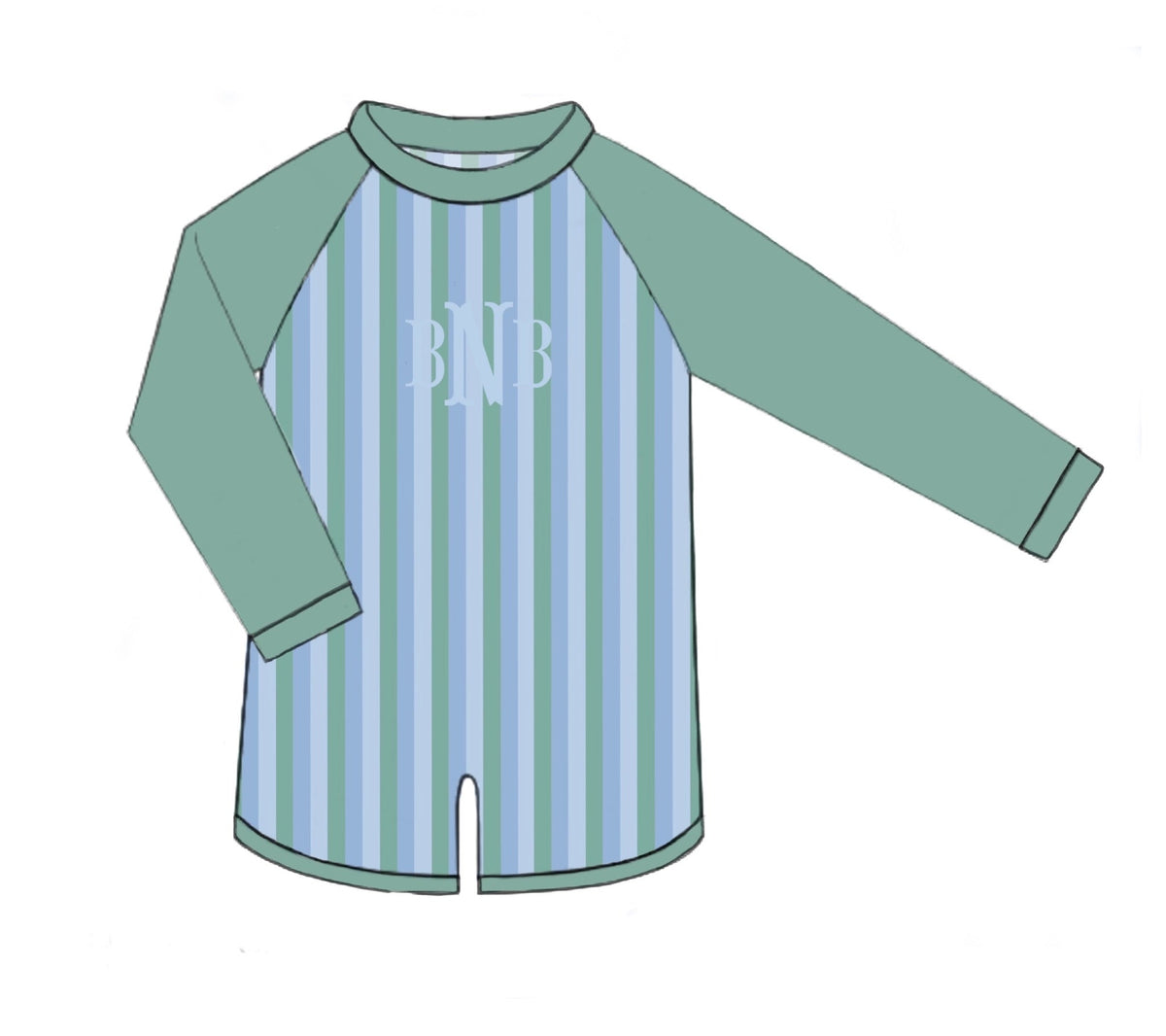 PO48 Harlee Floral & Stripes Boy 1pc.