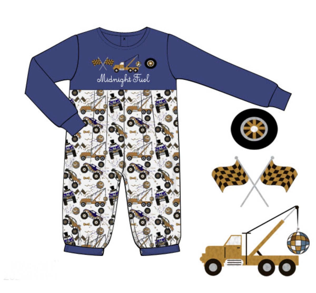 PO55 Countdown Clothes Romper
