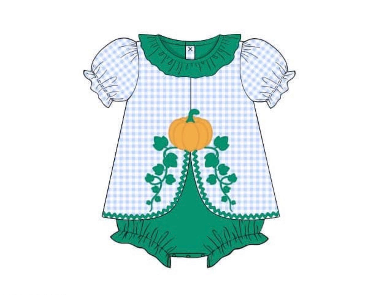 PO51 Appliqué Pumpkins Skirted Bubble