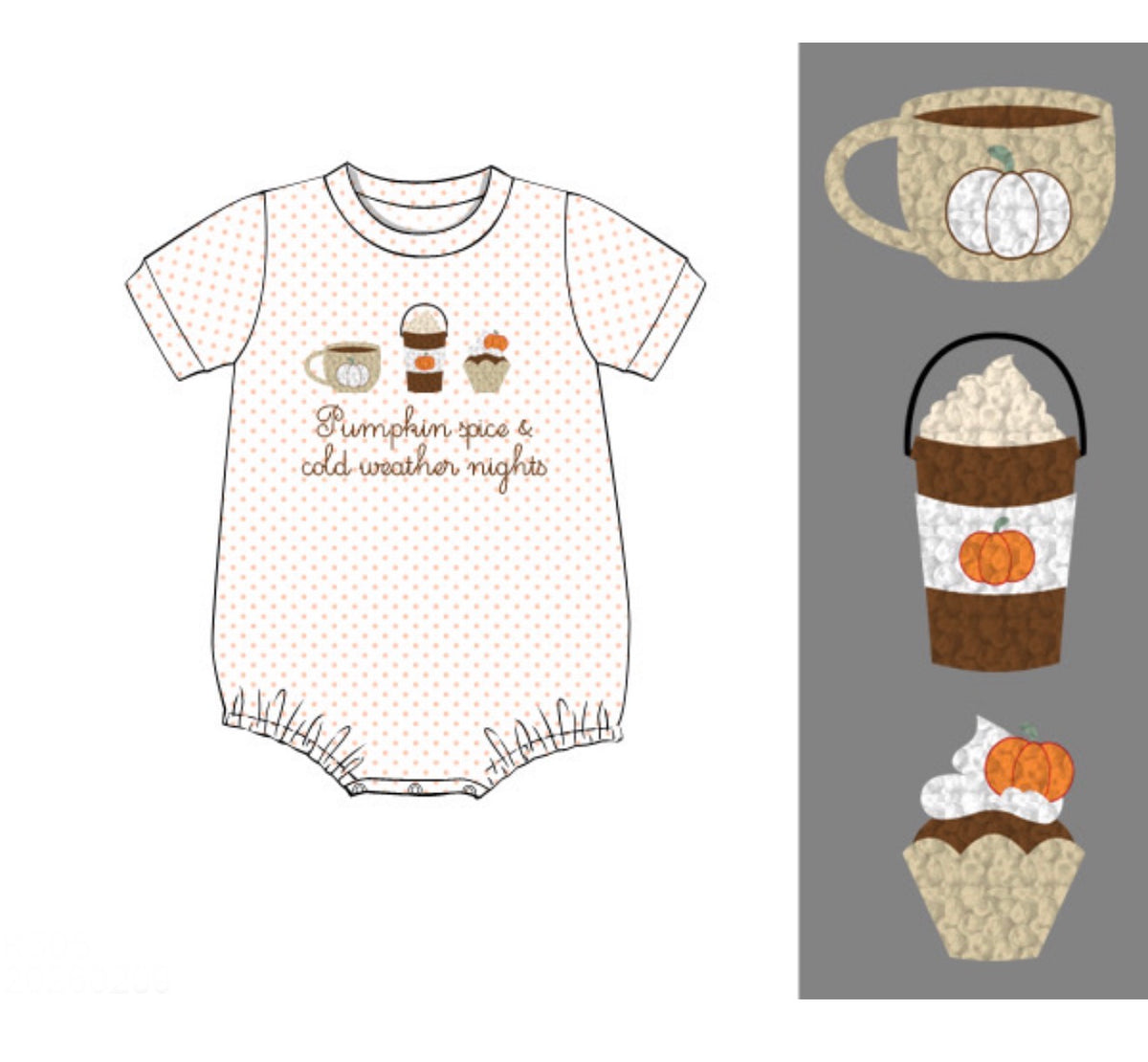 PO51 French Knot Pumpkin Spice Bubble