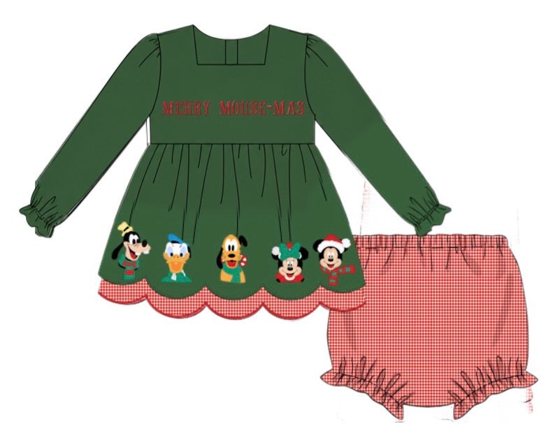 PO54 Merry Mousemas Bloomer Set
