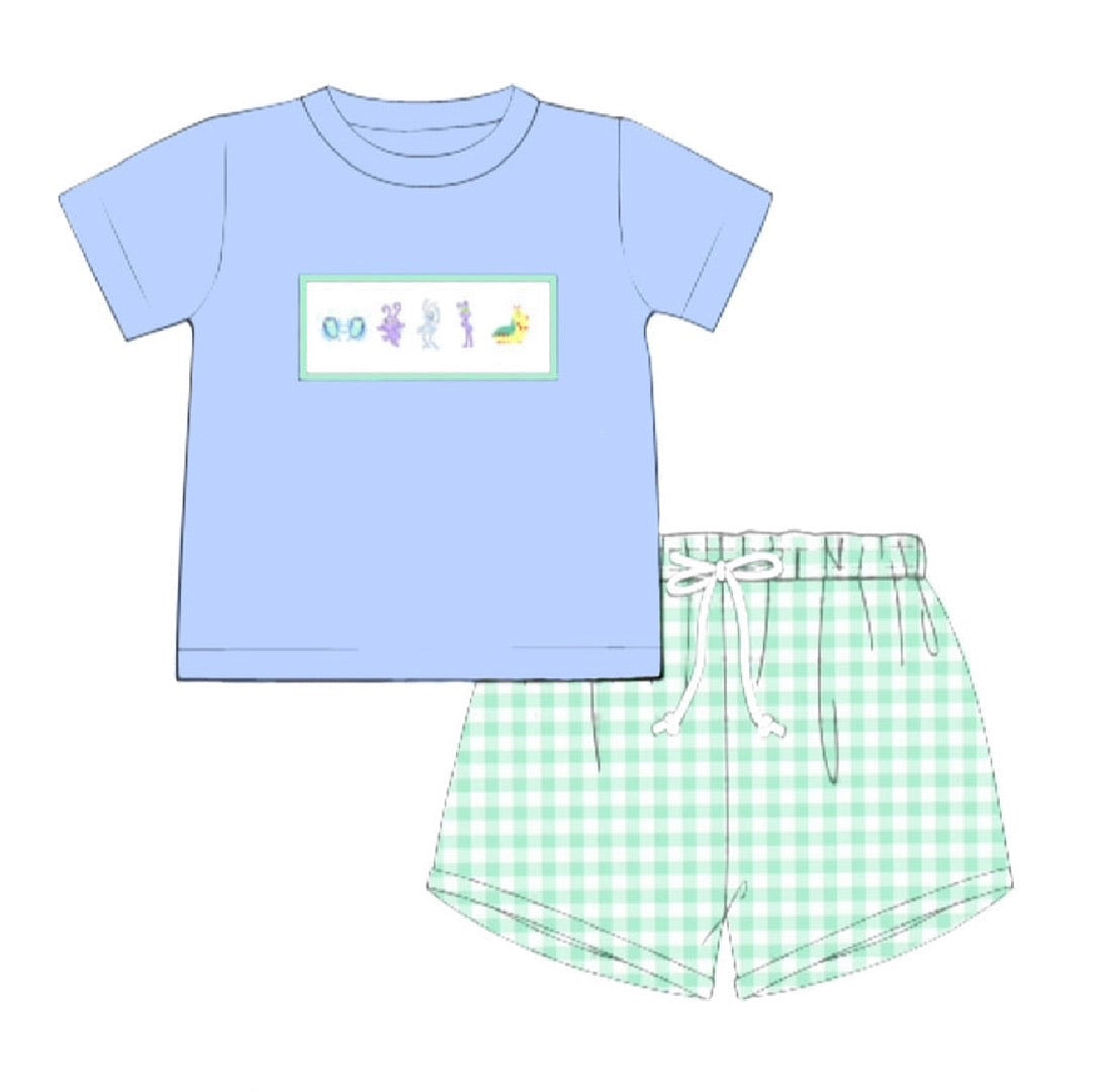 PO58 Smocked It's a Bugs Life Boy Short Set