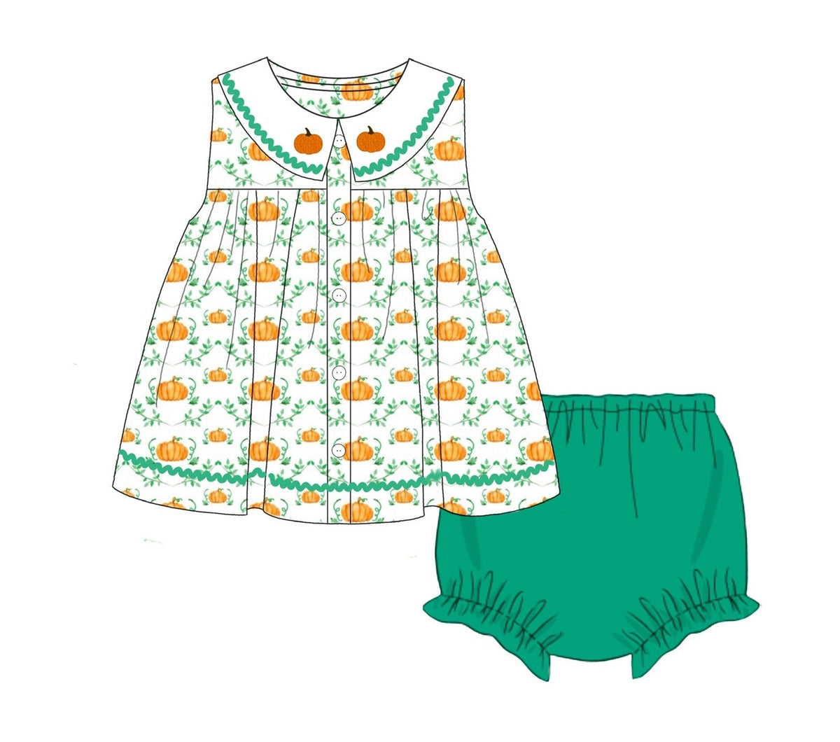 PO51 Kelly Pumpkins Bloomer Set