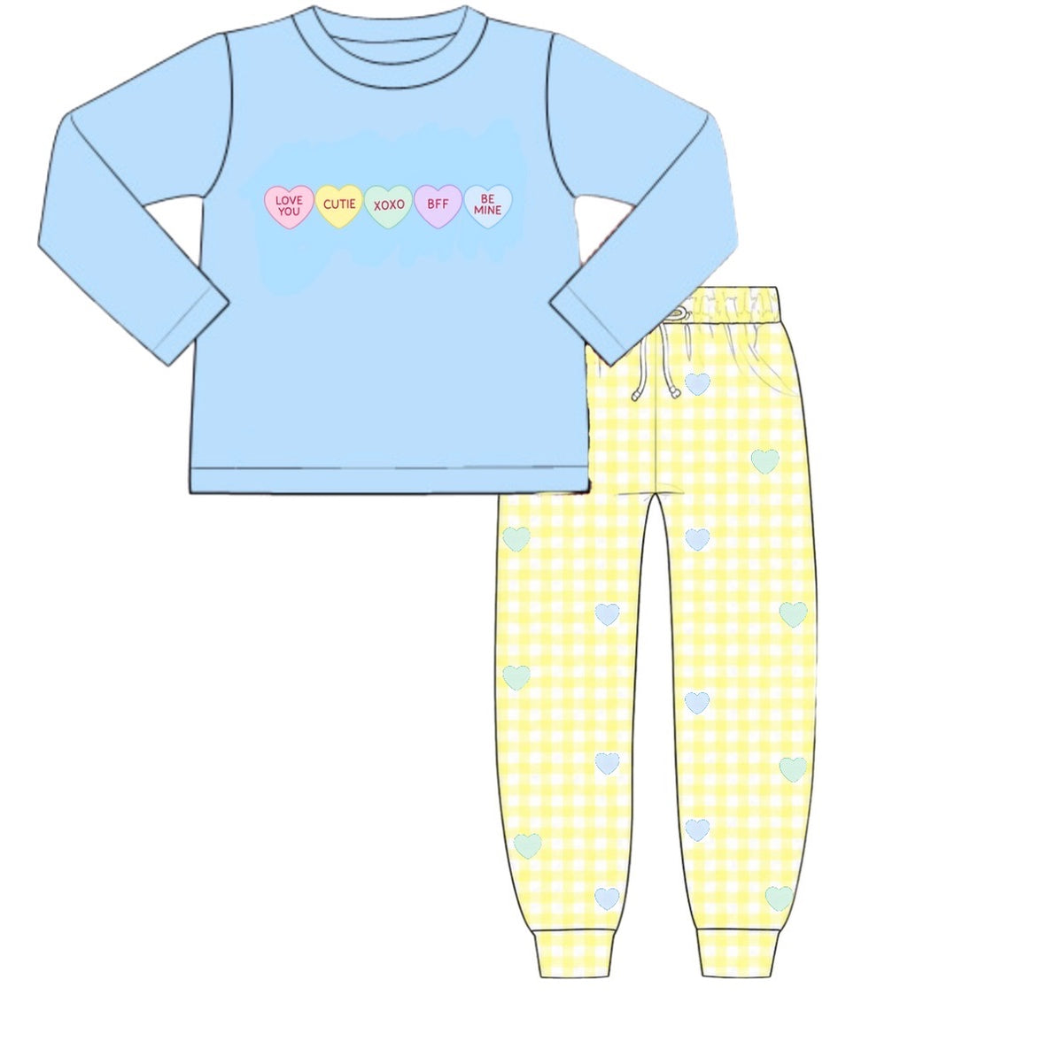 PO56 Pastel Conversation Hearts Jogger Set