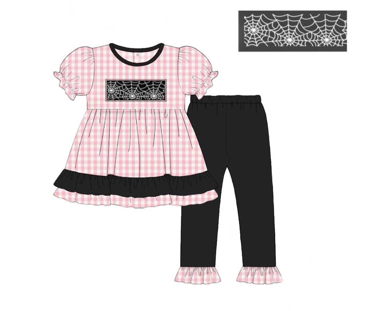 Smocked Spiderweb Leggings Set