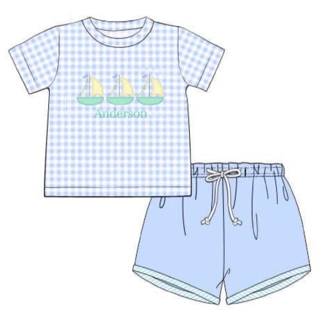 Pastel Sailing Shorts Set