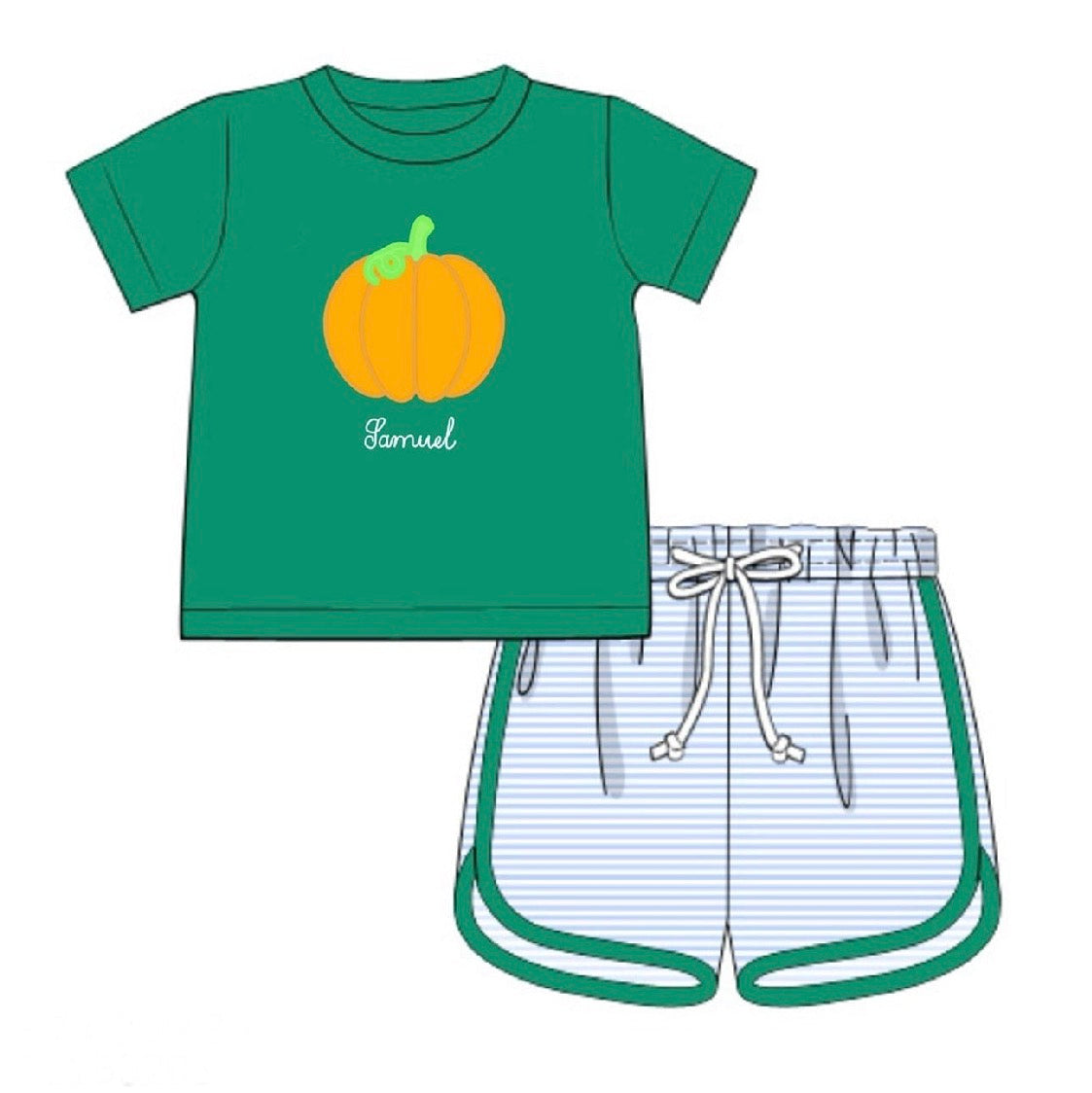 Appliqué Pumpkins Boy Set