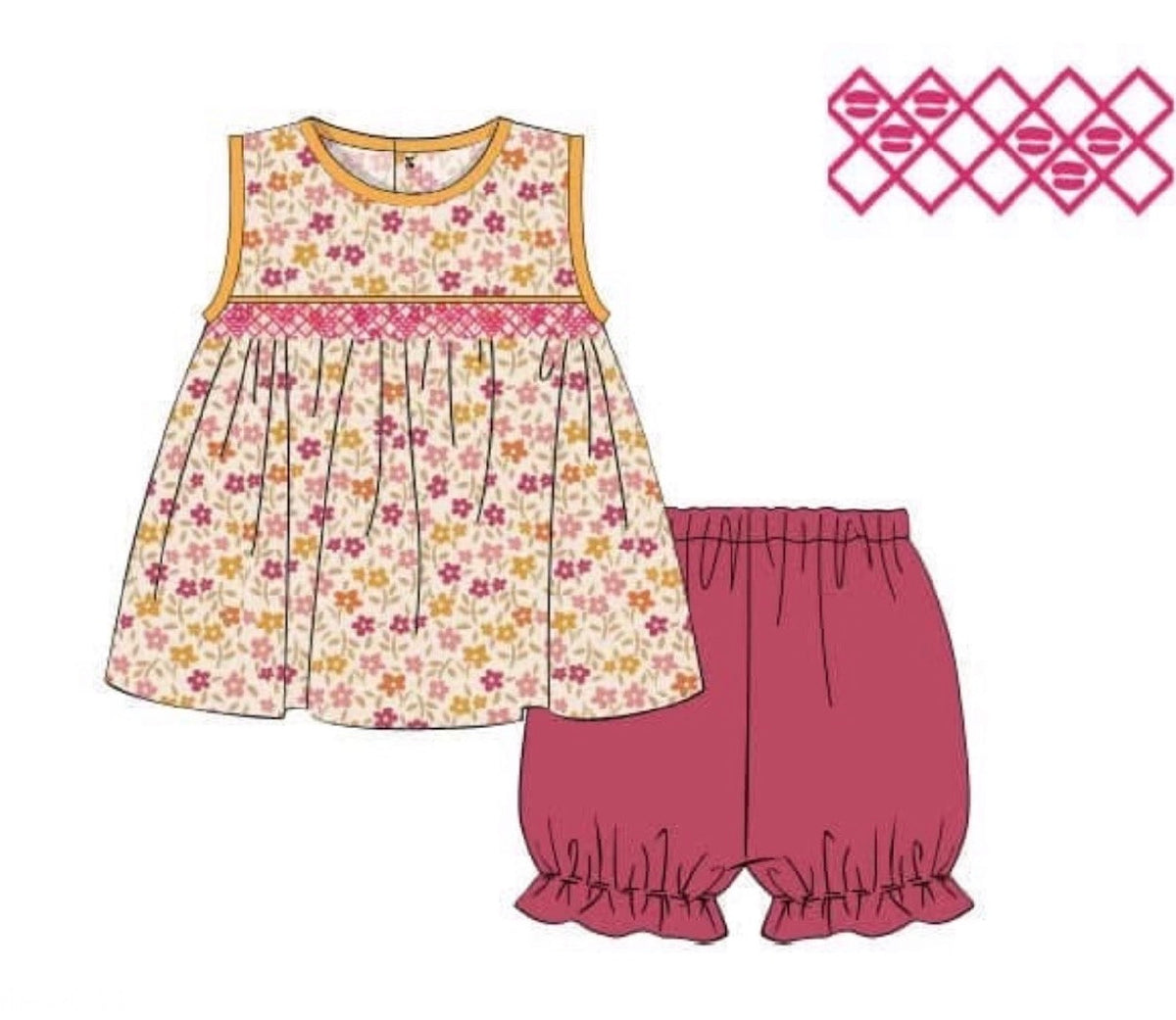 Fall Floral Bloomer Set