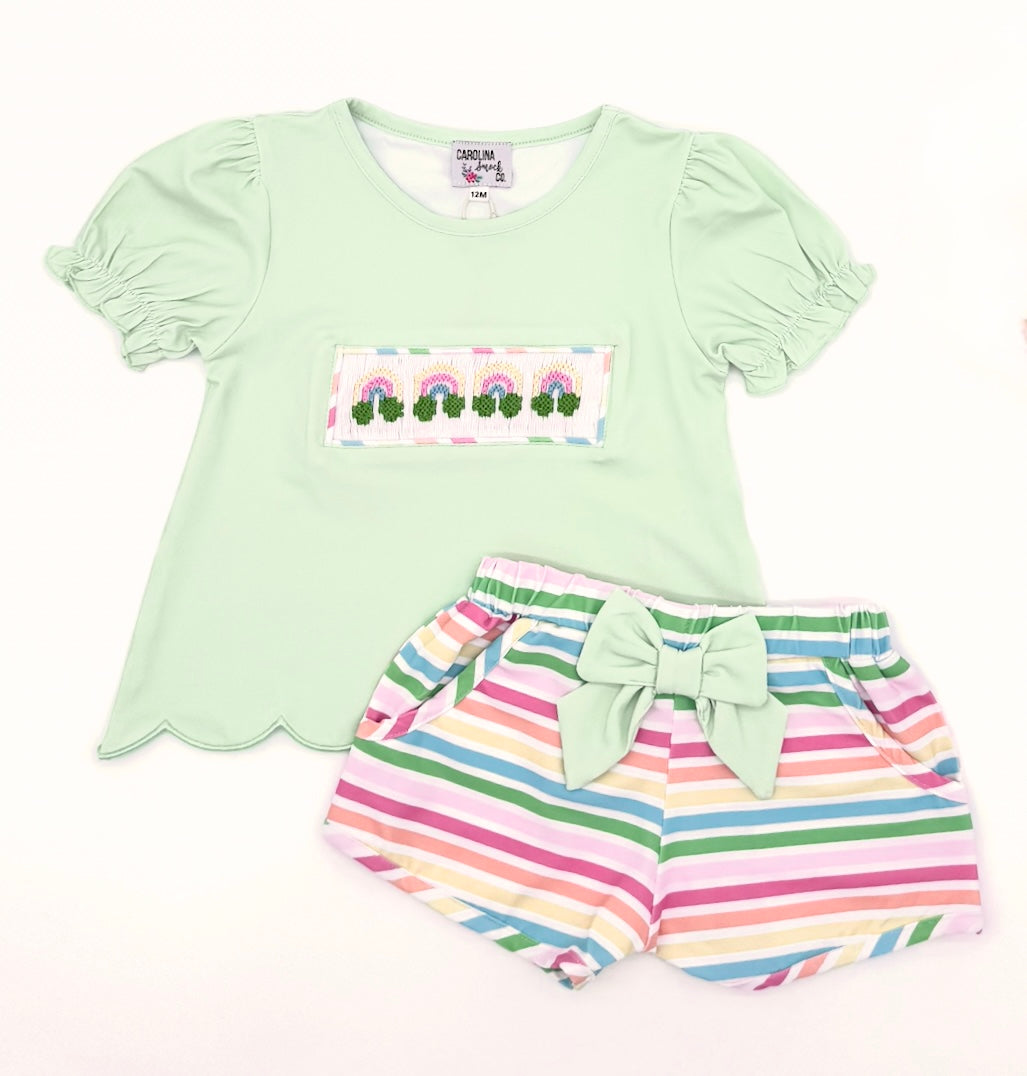 Lucky Stripe Shorts Set