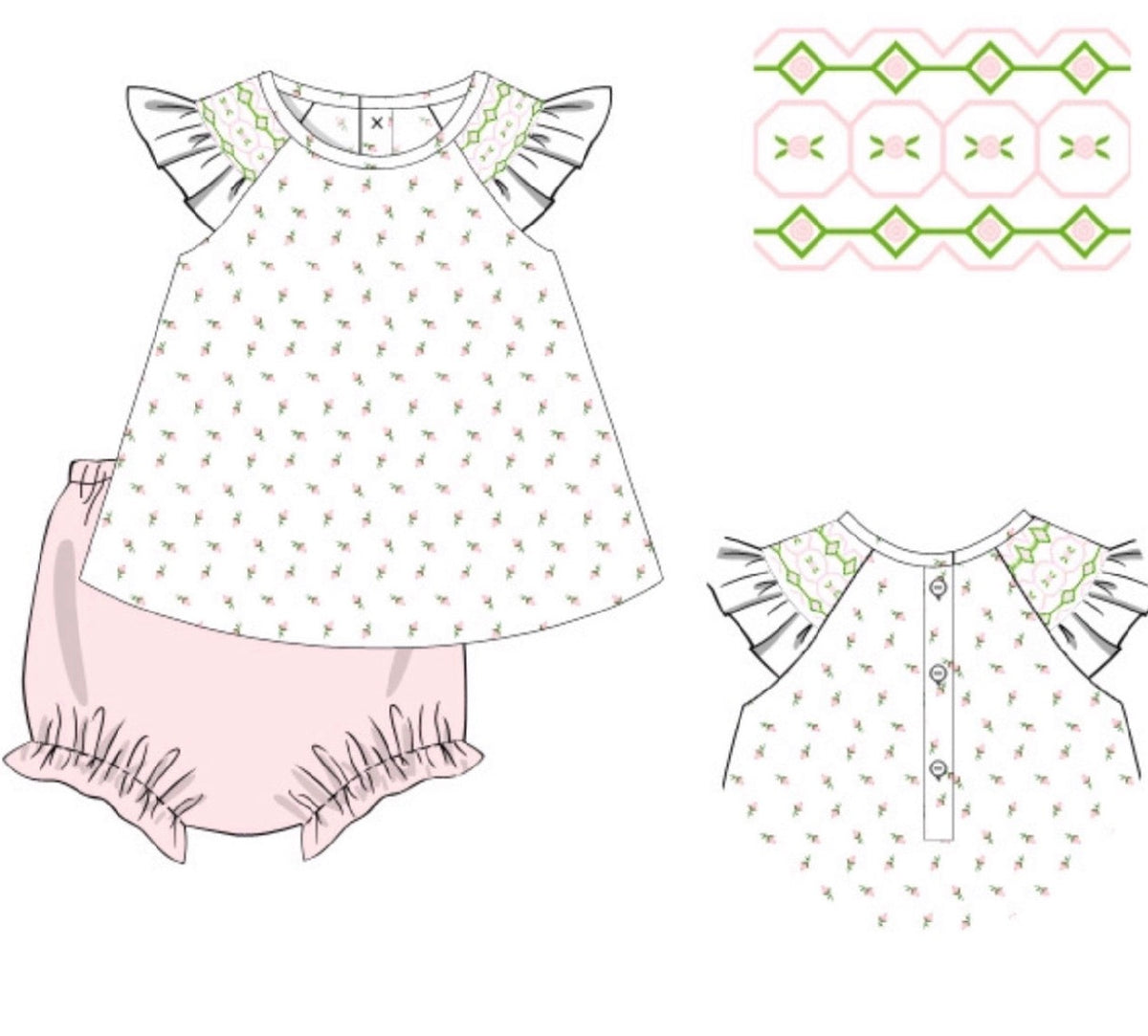 Rosebud Bloomer Set