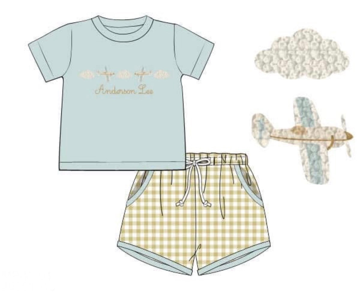 Flying High French Knot Shorts Set