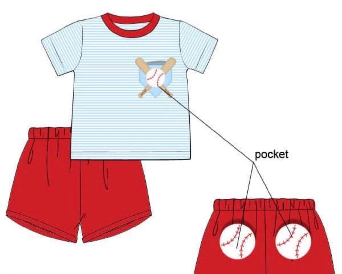 Hey Batter Batter Shorts Set