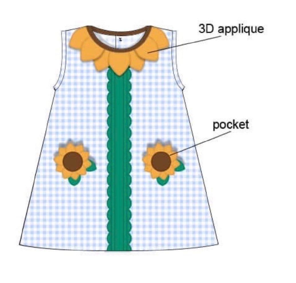 Sunflower Gingham Dress
