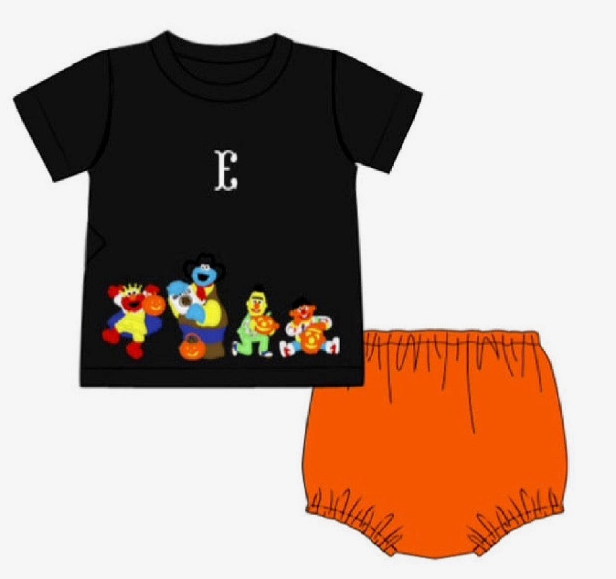 Spooky Street Diaper Set
