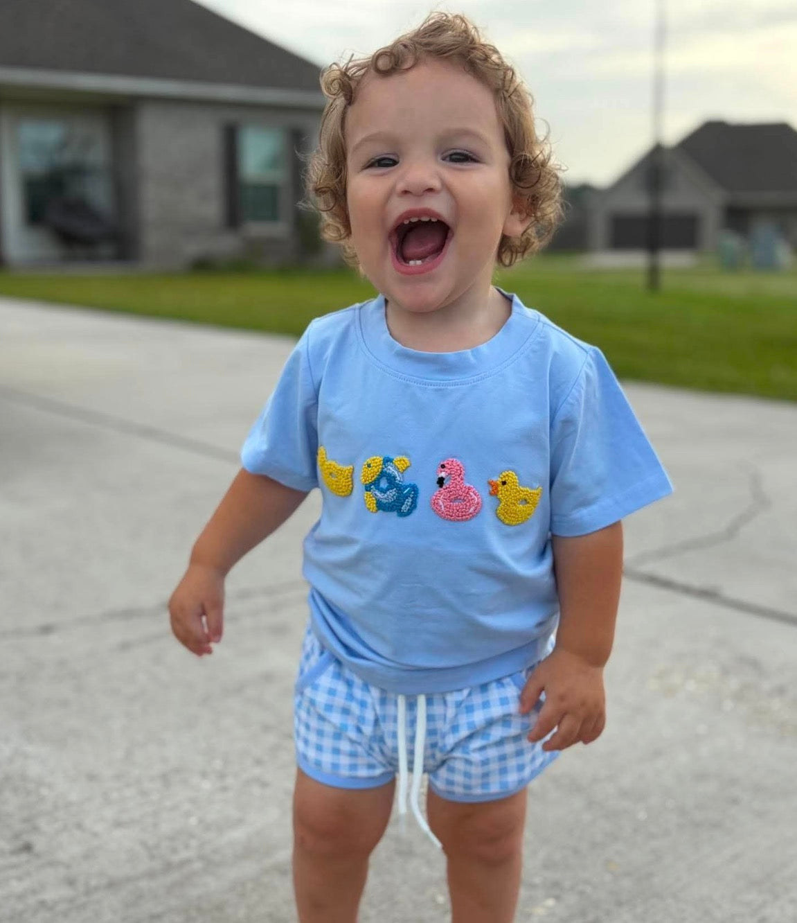 French Knot Beach Fun Shorts Set