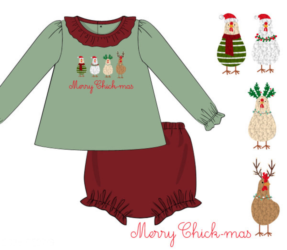 Merry Chick-mas Bloomer Set
