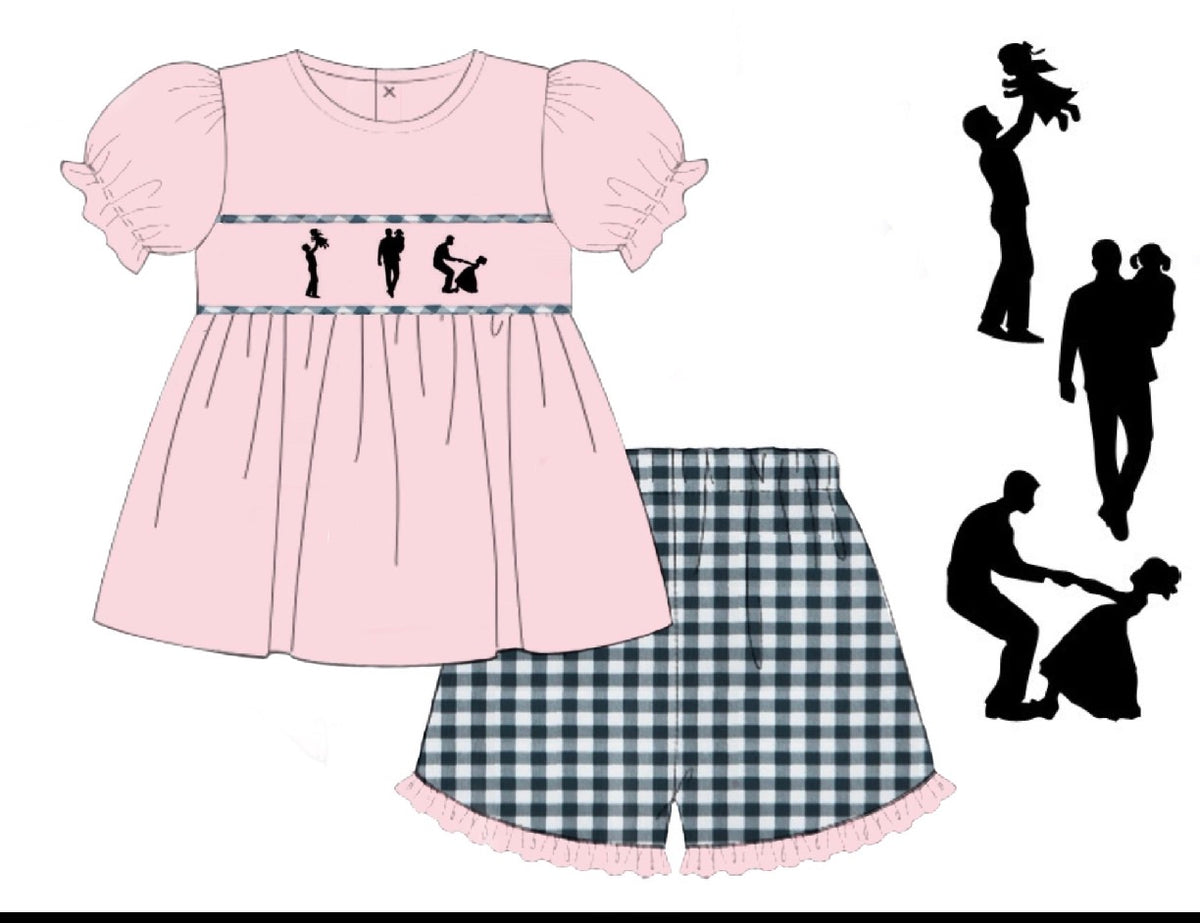 Smocked Daddy & Me Girl Set