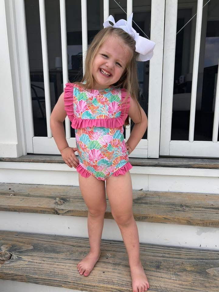 Bright Shells 1Pc Swimsuit
