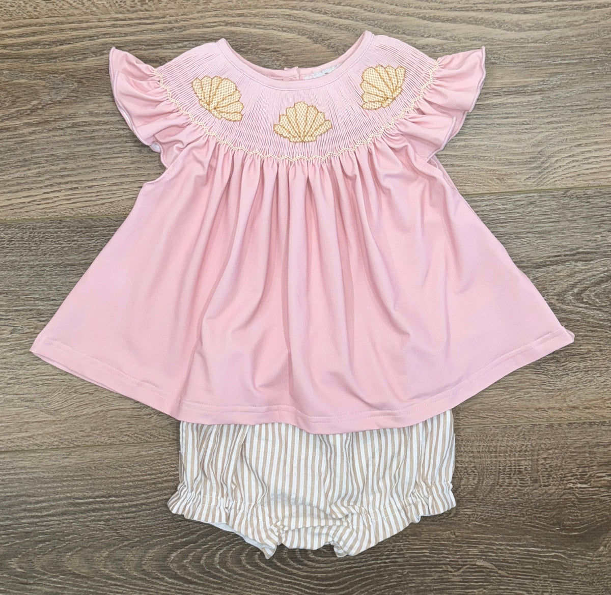 Smocked Sea Shell Bloomer Set