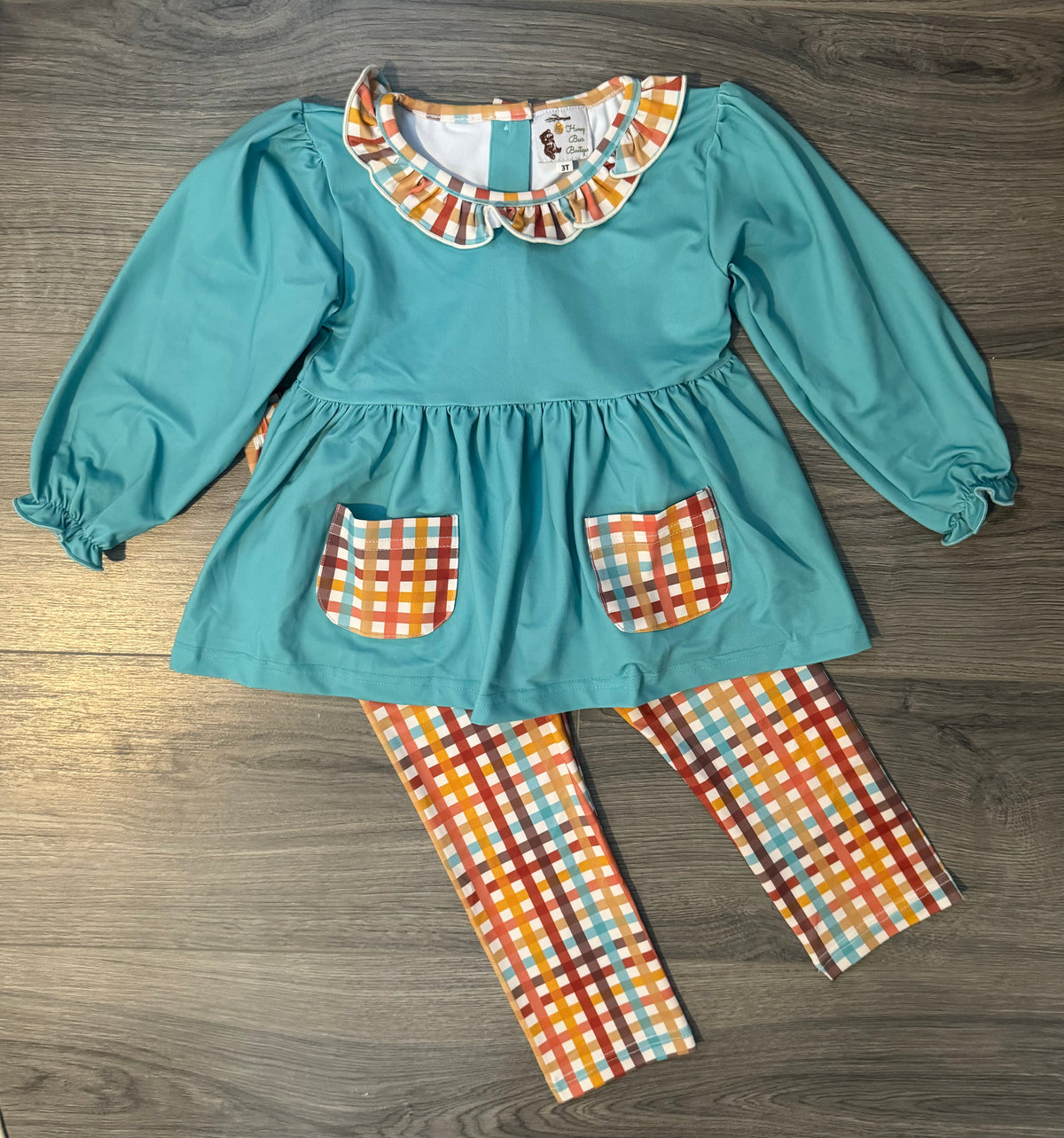 Girls Plaid Knit Set