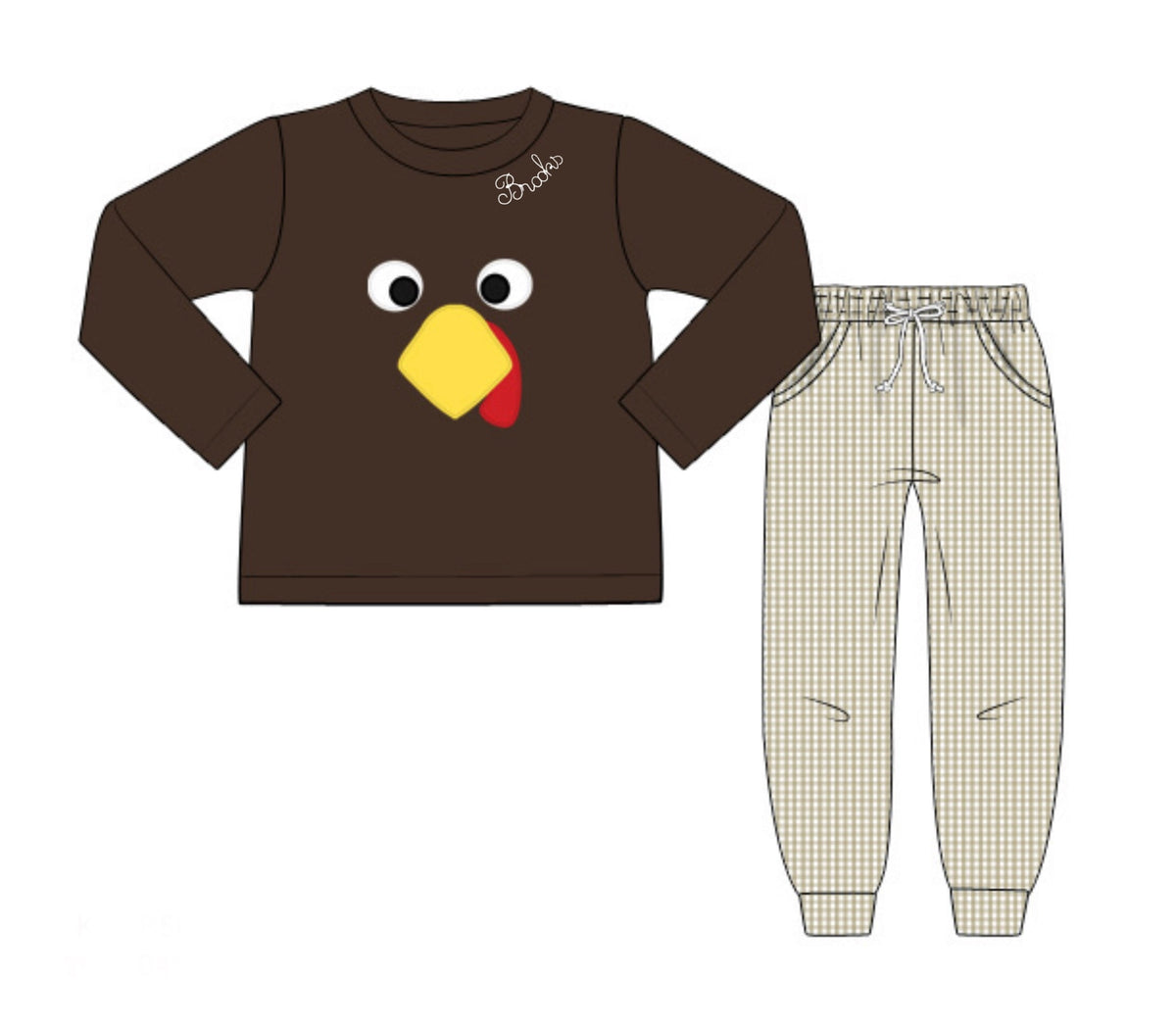 PO53 Little Turkeys Jogger Set