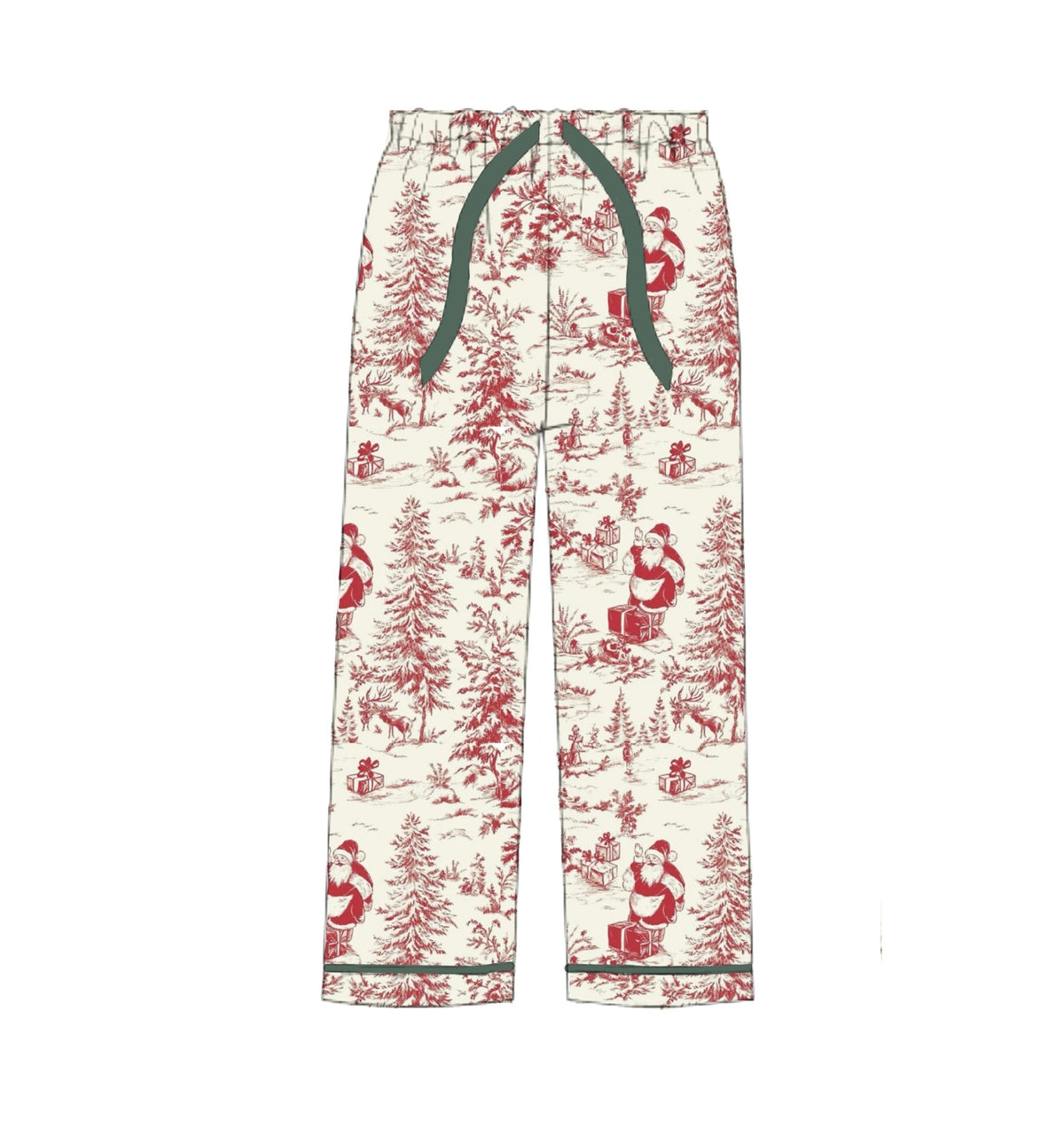 PO53 Santa Toile Adult Pajama Pants